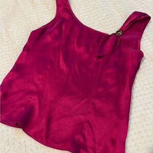 Giorgio Armani Fuchsia Silk Tank Top